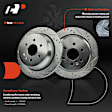 APBRPS1202 6 Pcs Rear Drilled Rotors & Ceramic Brake Pads