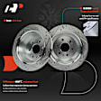 APBRPS1202 6 Pcs Rear Drilled Rotors & Ceramic Brake Pads