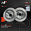 APBRPS1204 6 Pcs Rear Drilled Rotors & Ceramic Brake Pads