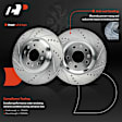 APBRPS1210 6 Pcs Front Drilled Brake Rotors & Ceramic Brake Pads