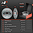 APBRPS1216 6 Pcs Rear Drilled Rotors & Ceramic Brake Pads