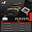 APBRPS1216 6 Pcs Rear Drilled Rotors & Ceramic Brake Pads