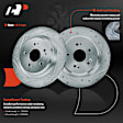 APBRPS1216 6 Pcs Rear Drilled Rotors & Ceramic Brake Pads