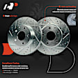 APBRPS1218 6 Pcs Front Drilled Rotors & Ceramic Brake Pads