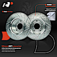 APBRPS1218 6 Pcs Front Drilled Rotors & Ceramic Brake Pads