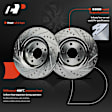 APBRPS1225 6 Pcs Front Drilled Rotors & Ceramic Brake Pads