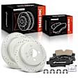 APBRPS1227 6 Pcs Rear Drilled Brake Rotors & Ceramic Brake Pads