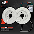 APBRPS1227 6 Pcs Rear Drilled Brake Rotors & Ceramic Brake Pads