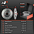 APBRPS1229 6 Pcs Front Drilled Brake Rotors & Ceramic Brake Pads