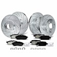 APBRPS122 Front & Rear Drilled Rotors & Ceramic Brake Pads