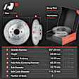 APBRPS122 Front & Rear Drilled Rotors & Ceramic Brake Pads