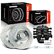 APBRPS1232 6 Pcs Rear Drilled Rotors & Ceramic Brake Pads