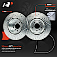 APBRPS1232 6 Pcs Rear Drilled Rotors & Ceramic Brake Pads