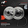 APBRPS1233 6 Pcs Rear Drilled Rotors & Ceramic Brake Pads