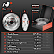 APBRPS1234 6 Pcs Rear Drilled Brake Rotors & Ceramic Brake Pads