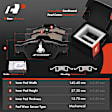 APBRPS1234 6 Pcs Rear Drilled Brake Rotors & Ceramic Brake Pads