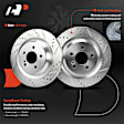APBRPS1234 6 Pcs Rear Drilled Brake Rotors & Ceramic Brake Pads