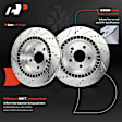 APBRPS1234 6 Pcs Rear Drilled Brake Rotors & Ceramic Brake Pads