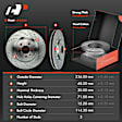 APBRPS1235 6 Pcs Front Drilled Rotors & Ceramic Brake Pads