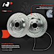 APBRPS1235 6 Pcs Front Drilled Rotors & Ceramic Brake Pads