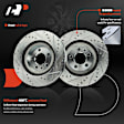 APBRPS1235 6 Pcs Front Drilled Rotors & Ceramic Brake Pads