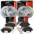 APBRPS1236 12 Pcs Front & Rear Drilled Brake Rotors & Brake Pads