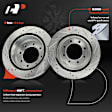 APBRPS1242 6 Pcs Rear Drilled Rotors & Ceramic Brake Pads