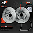 APBRPS1243 6 Pcs Front Drilled Rotors & Ceramic Brake Pads