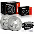 APBRPS1249 6 Pcs Rear Drilled Brake Rotors & Ceramic Brake Pads