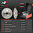 APBRPS1249 6 Pcs Rear Drilled Brake Rotors & Ceramic Brake Pads