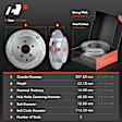 APBRPS124 Front & Rear Drilled Rotors & Ceramic Brake Pads
