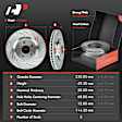 APBRPS1259 6 Pcs Front Drilled Rotors & Ceramic Brake Pads