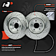APBRPS1259 6 Pcs Front Drilled Rotors & Ceramic Brake Pads