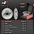APBRPS1260 6 Pcs Front Drilled Rotors & Ceramic Brake Pads