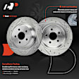 APBRPS1261 6 Pcs Rear Drilled Brake Rotors & Ceramic Brake Pads