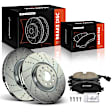 APBRPS1287 6 Pcs Front Drilled Brake Rotors & Ceramic Brake Pads