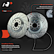 APBRPS1287 6 Pcs Front Drilled Brake Rotors & Ceramic Brake Pads