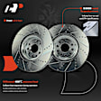 APBRPS1287 6 Pcs Front Drilled Brake Rotors & Ceramic Brake Pads