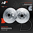 APBRPS1292 6 Pcs Front Drilled Rotors & Ceramic Brake Pads