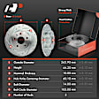APBRPS1294 6 Pcs Rear Drilled Rotors & Ceramic Brake Pads