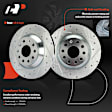 APBRPS1295 6 Pcs Rear Drilled Rotors & Ceramic Brake Pads