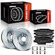 APBRPS1306 6 Pcs Front Drilled Rotors & Ceramic Brake Pads