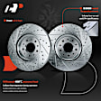 APBRPS1306 6 Pcs Front Drilled Rotors & Ceramic Brake Pads