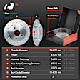 APBRPS1312 6 Pcs Rear Drilled Rotors & Ceramic Brake Pads