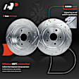 APBRPS1312 6 Pcs Rear Drilled Rotors & Ceramic Brake Pads