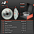APBRPS1316 6 Pcs Front Drilled Rotors & Ceramic Brake Pads