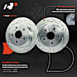 APBRPS1316 6 Pcs Front Drilled Rotors & Ceramic Brake Pads