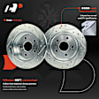 APBRPS1316 6 Pcs Front Drilled Rotors & Ceramic Brake Pads