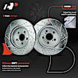 APBRPS1317 6 Pcs Front Drilled Rotors & Ceramic Brake Pads