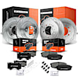 APBRPS131 Front & Rear Drilled Rotors & Ceramic Brake Pads